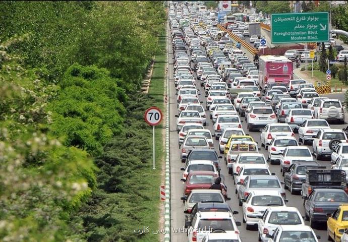 ترافیک سنگین در محور رفت و برگشت چالوس